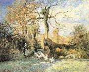 Camille Pissarro Ludas girls oil on canvas